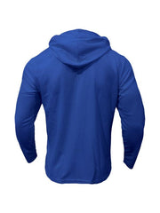 Ensemble sweat gaufré et pantalon bleu roi — pièce isolée, vue de dos