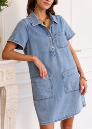Robe denim multi-poches utilitaire