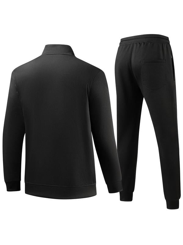 Ensemble zippé à col contrastant