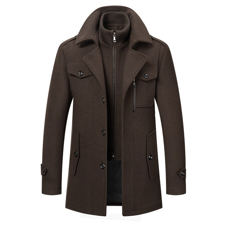 Manteau à revers boutonné 2-en-1
