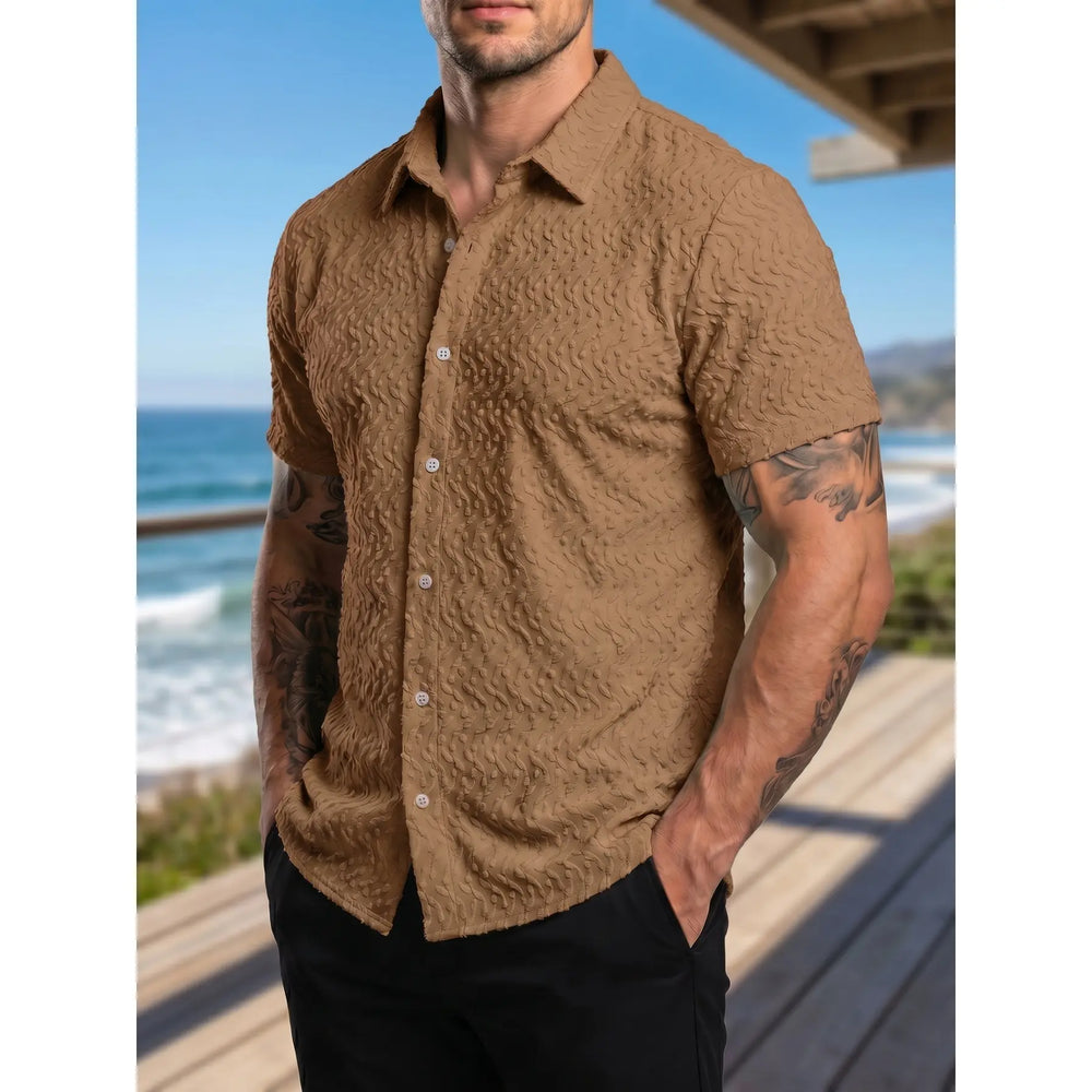 Chemise unie à manches courtes — vue complémentaire du produit.