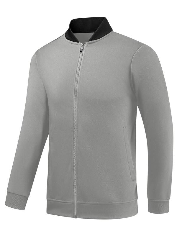 Ensemble zippé à col contrastant