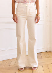 Jean flare taille haute