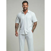 Ensemble chemise côtelée et pantalon