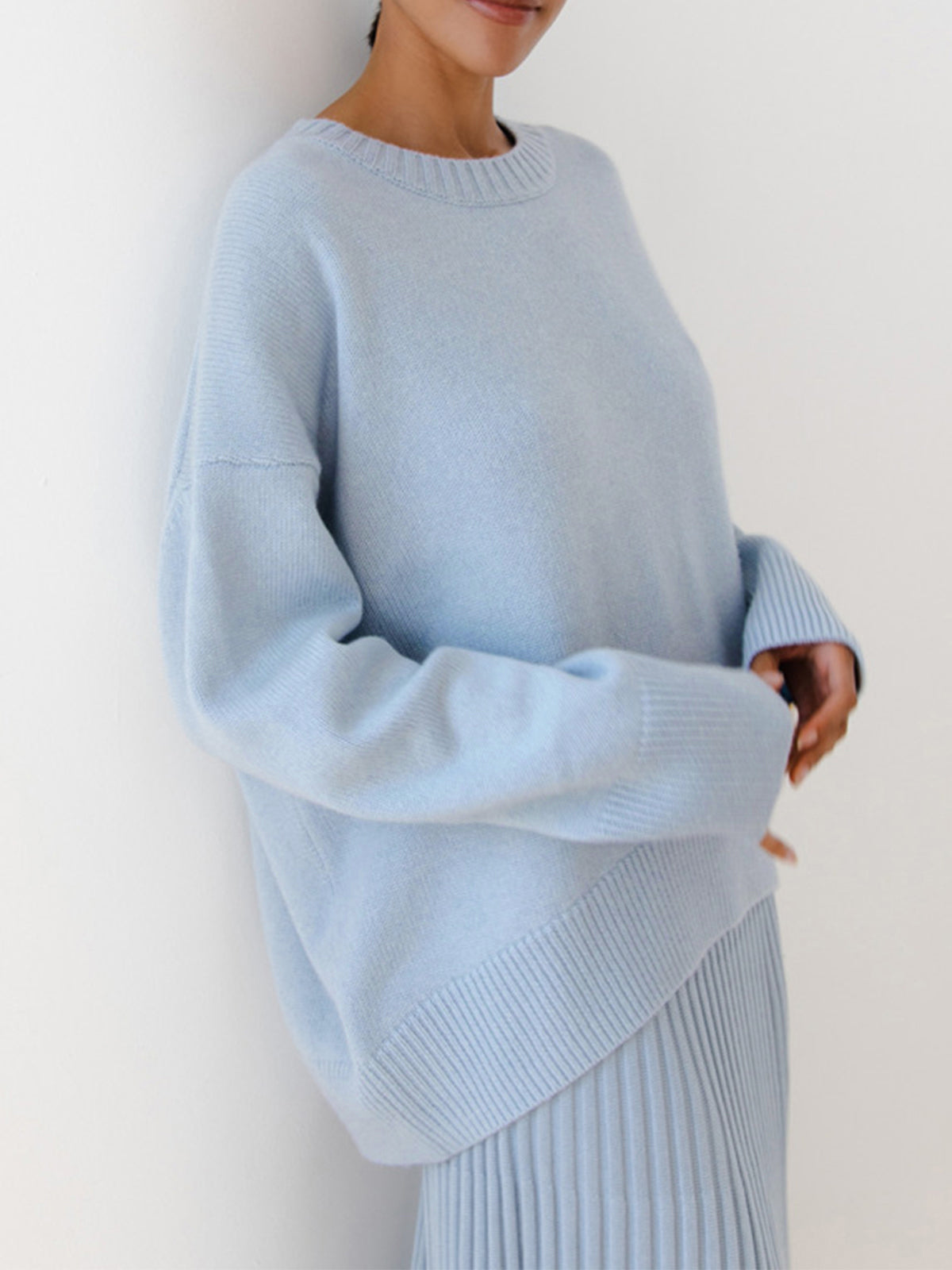 Pull oversize tricoté