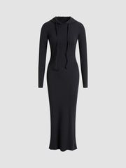 Robe à capuche à taille cordon