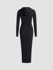 Robe à capuche à taille cordon