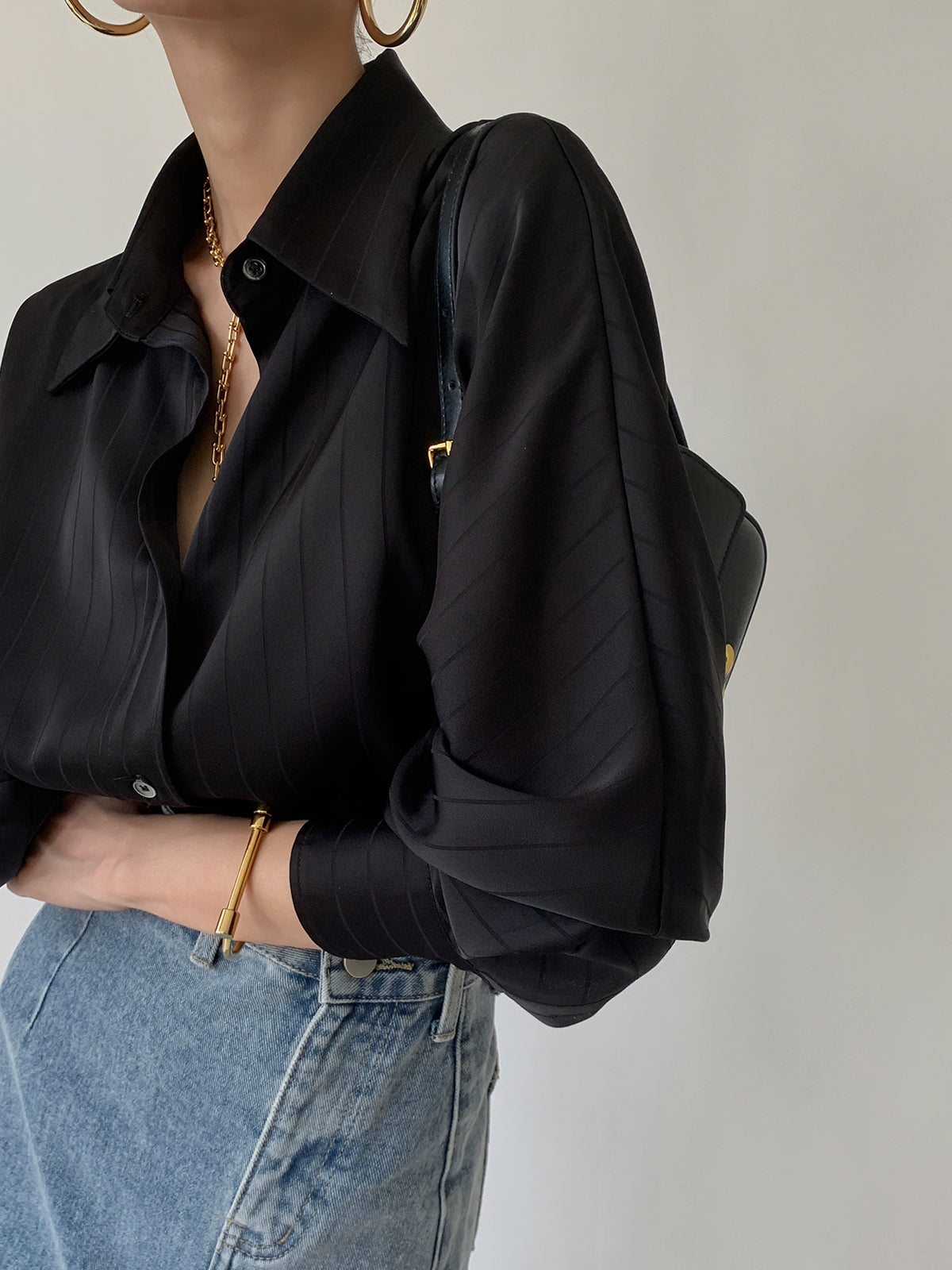Chemise oversize col polo