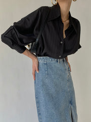 Chemise oversize col polo