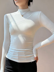 Top semi-transparent col montant