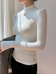 Top semi-transparent col montant