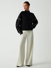 Pull col montant oversize
