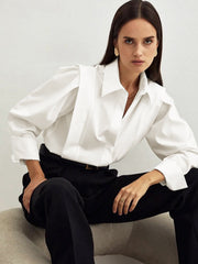 Chemise oversize boutonnée coton
