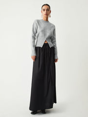 Pull demi-zip duveteux