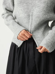 Pull demi-zip duveteux