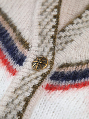 Cardigan oversize tricot khaki