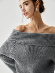 Pull oversize épaules dénudées