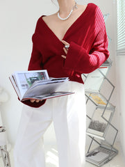 Pull portefeuille tricoté
