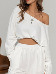 Sweat asymétrique épaules dénudées