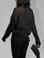 Top manches longues semi-transparent