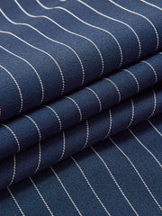 Pantalon ample à rayures marine, détail du tissu