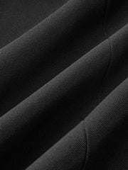 Manteau noir long à revers
