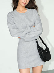 Robe dos nu manches longues