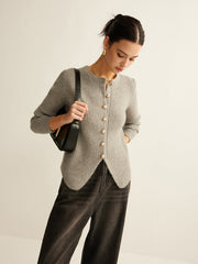 Cardigan fendu boutonné