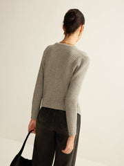 Cardigan fendu boutonné