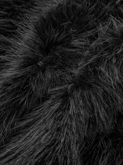 Manteau court fourrure synthétique noire