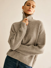 Ensemble pull zippé laine