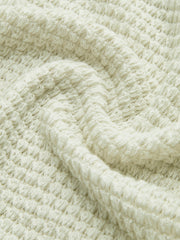 Pull gaufré slim col rond