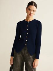 Cardigan fendu boutonné
