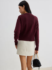 Cardigan court boutons métal