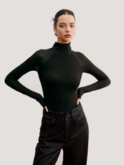 Pull skinny manches transparentes