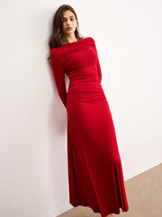 Robe épaules dénudées à volants