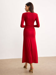 Robe épaules dénudées à volants