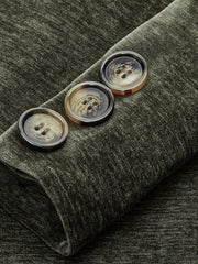 Blazer velours vert croisé