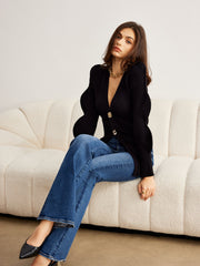 Cardigan manches ondulées