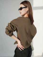 Sweat court ceinturé oversize