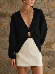 Cardigan boutons dorés
