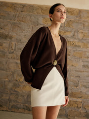 Cardigan boutons dorés
