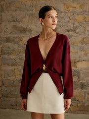 Cardigan boutons dorés