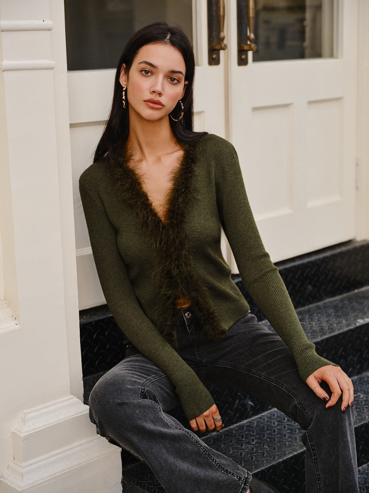 Pull slim bord-côtes