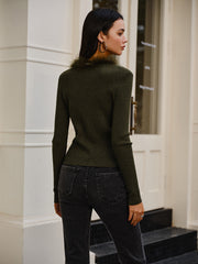 Pull slim bord-côtes