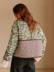 Veste matelassée à fleurs