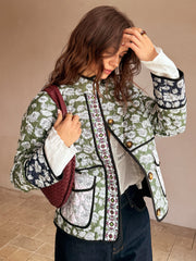 Veste matelassée à fleurs