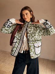 Veste matelassée à fleurs