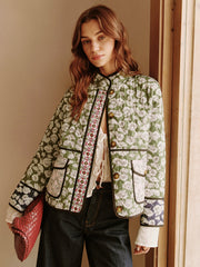 Veste matelassée à fleurs