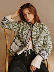 Veste matelassée à fleurs